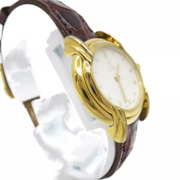 FENDI Quartz Wrist Watch 011-942 Gold Leather - Picture 9 of 12